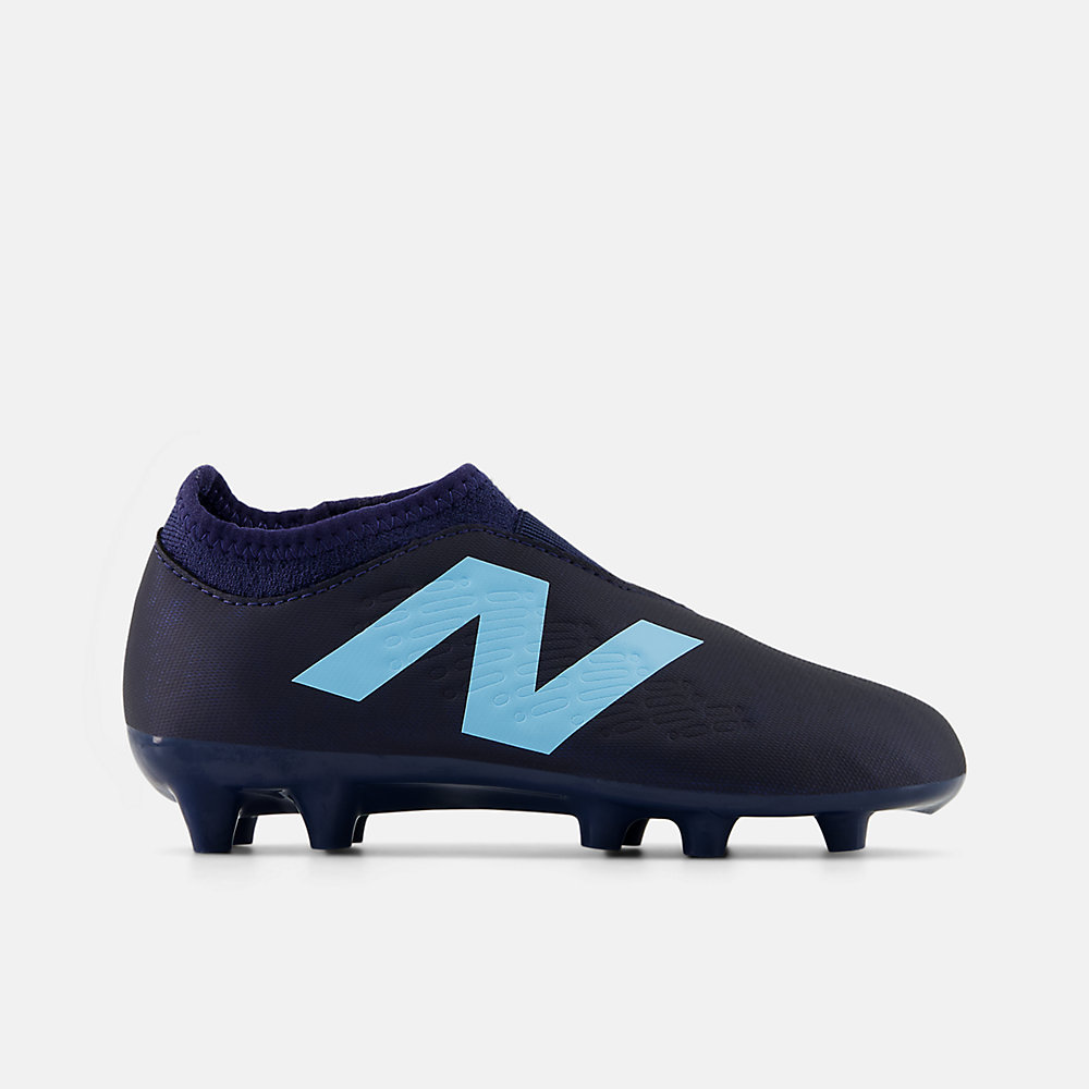 New Balance TEKELA MAGIQUE JNR FG V4+ Shoes NB Navy with Team Sky Blue and Hot Mango